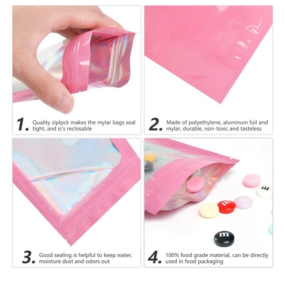 20 Resealable Bags & 20 Thank You Cards- Pink/Gold NWT - Picture 5 of 10